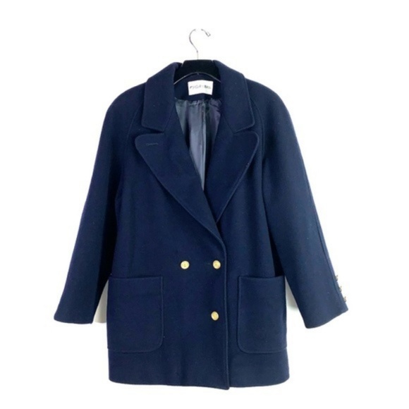 JH Collectibles Jackets & Blazers - JH COLLECTIBLES Navy Wool Coat